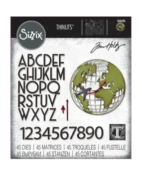 Sizzix Thinlits Die Set Vault World Travel (666606) Sizzix Thinlits Die Set Vault World Travel (666606)