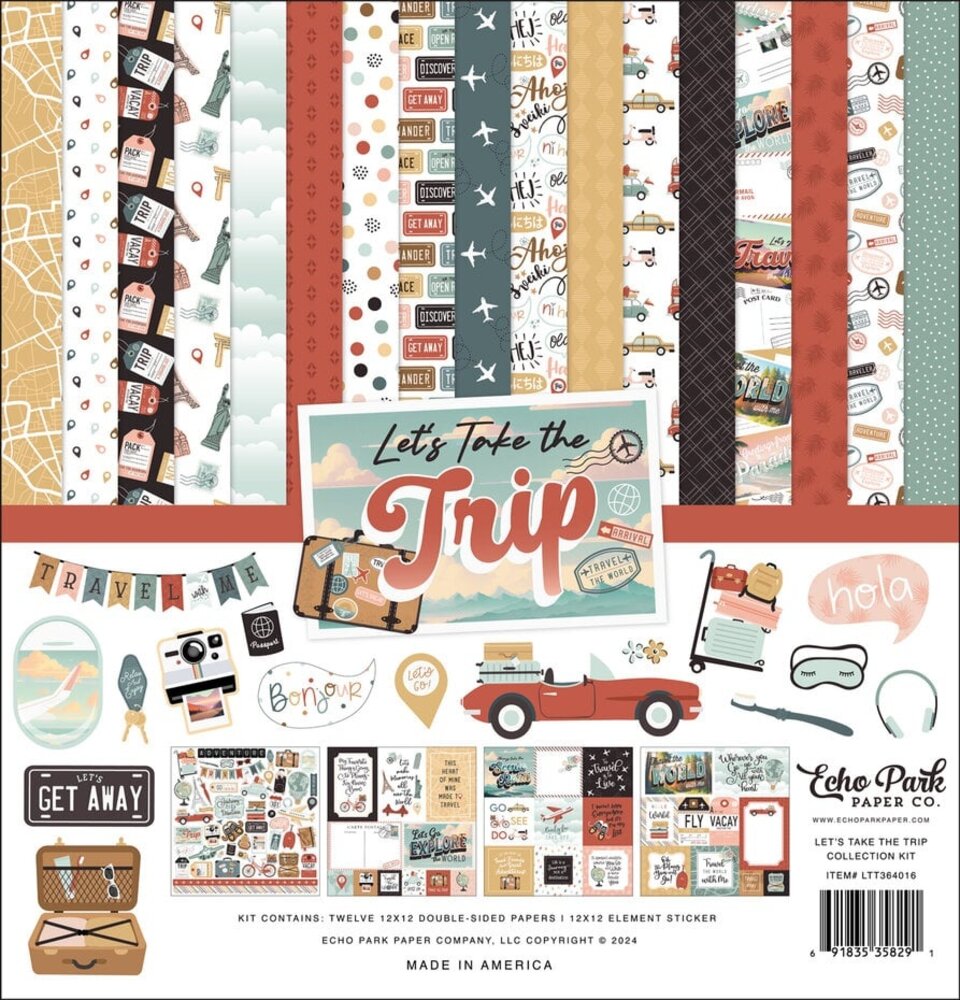 Echo Park Let's Take The Trip 12x12 Inch Collection Kit (LTT364016) Echo Park Let's Take The Trip 12x12 Inch Collection Kit (LTT364016)