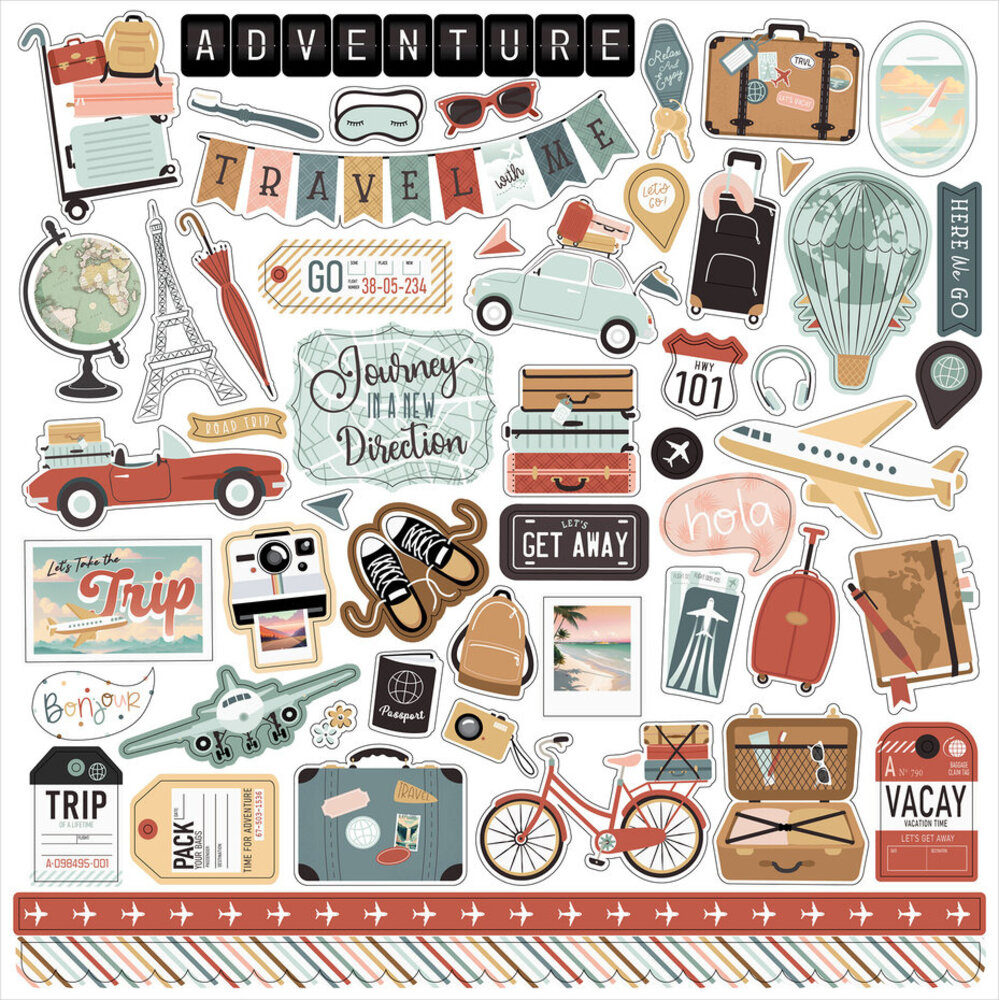 Echo Park Let's Take The Trip 12x12 Inch Collection Kit (LTT364016) Echo Park Let's Take The Trip 12x12 Inch Collection Kit (LTT364016)
