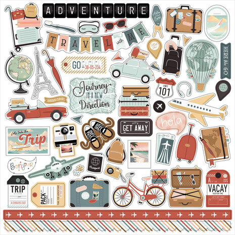 Echo Park Let's Take The Trip 12x12 Inch Collection Kit (LTT364016) Echo Park Let's Take The Trip 12x12 Inch Collection Kit (LTT364016)