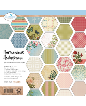 Elizabeth Craft Designs Harmonious Hodgepodge 12x12 Inch Patterned Cardstock Paper (C024)