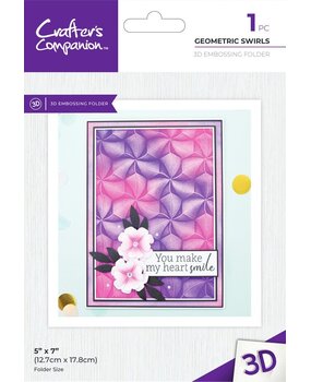 Crafter's Companion Geometric Swirls 3D Embossing Folder (CC-EF5-3D-GESW) Crafter's Companion Geometric Swirls 3D Embossing Folder (CC-EF5-3D-GESW)