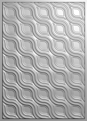 Crafter's Companion Contemporary Waves 3D Embossing Folder (CC-EF5-3D-COWA)