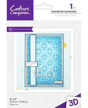 Crafter's Companion Geometric Diamonds 3D Embossing Folder (CC-EF5-3D-GEDI) Crafter's Companion Geometric Diamonds 3D Embossing Folder (CC-EF5-3D-GEDI)