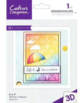 Crafter's Companion Seamless Scallops 3D Embossing Folder (CC-EF5-3D-SESC) Crafter's Companion Seamless Scallops 3D Embossing Folder (CC-EF5-3D-SESC)