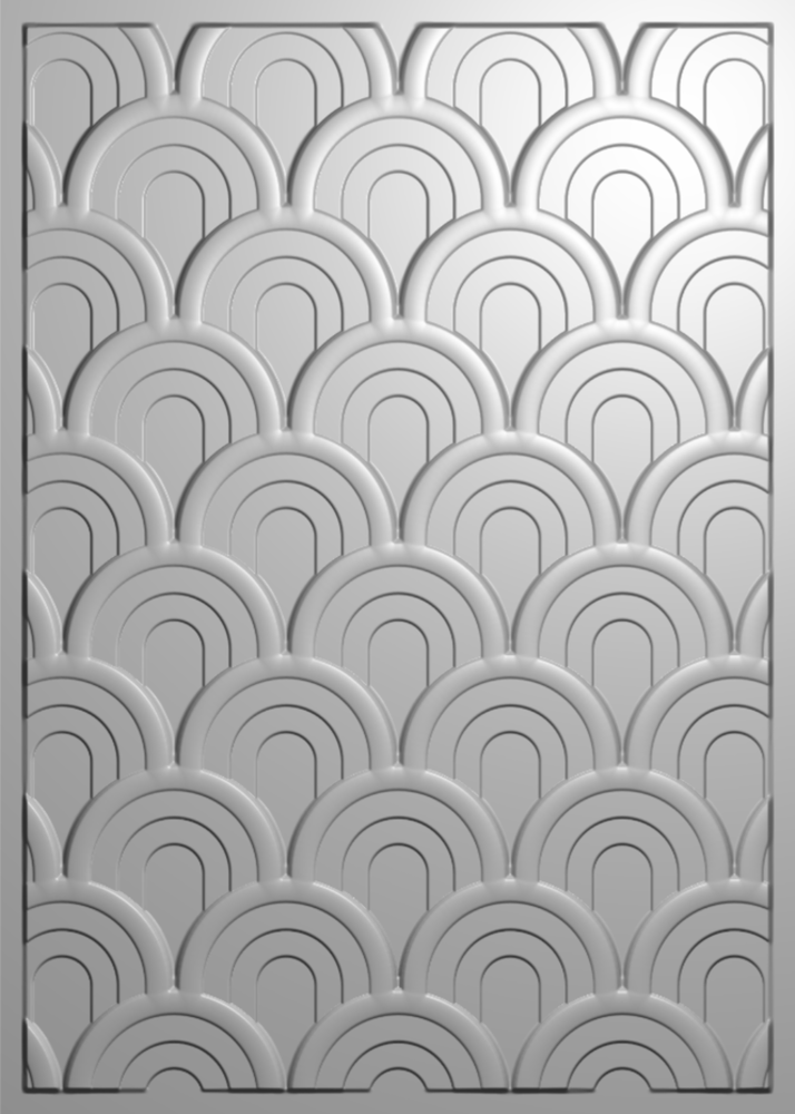 Crafter's Companion Seamless Scallops 3D Embossing Folder (CC-EF5-3D-SESC) Crafter's Companion Seamless Scallops 3D Embossing Folder (CC-EF5-3D-SESC)