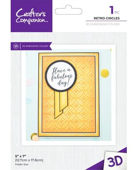 Crafter's Companion Retro Circles 3D Embossing Folder (CC-EF5-3D-RECI)