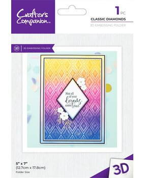Crafter's Companion Classic Diamonds 3D Embossing Folder (CC-EF5-3D-CLDI)