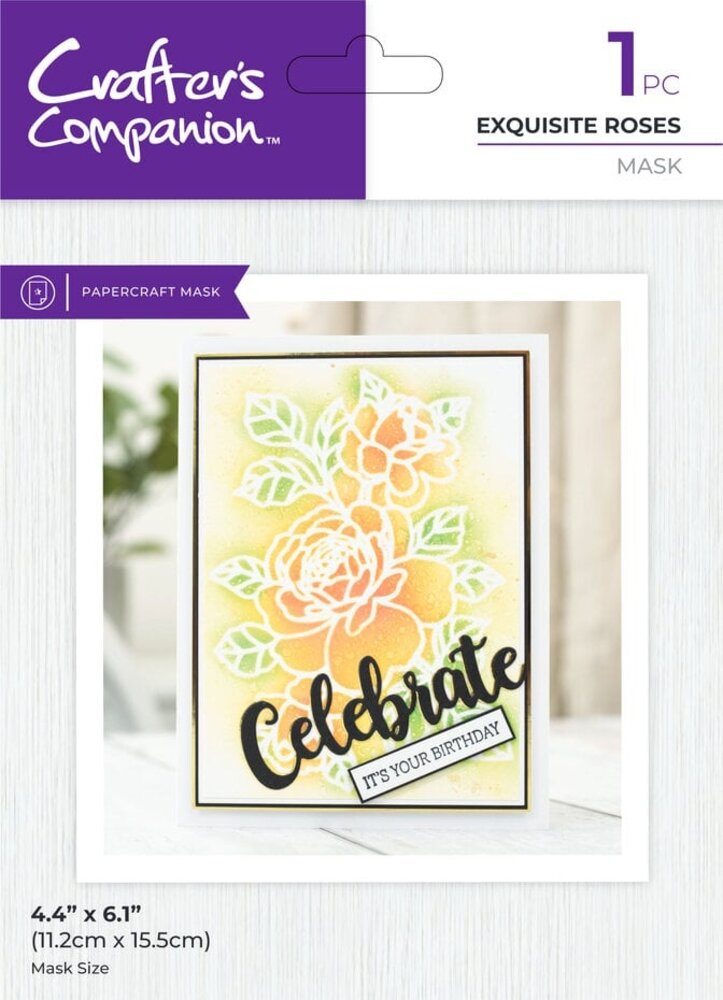 Crafter's Companion Exquisite Rose Masking Stencil (CC-MASK-EXROS) Crafter's Companion Exquisite Rose Masking Stencil (CC-MASK-EXROS)