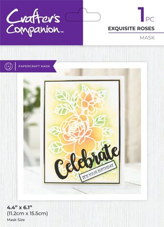 Crafter's Companion Exquisite Rose Masking Stencil (CC-MASK-EXROS) Crafter's Companion Exquisite Rose Masking Stencil (CC-MASK-EXROS)