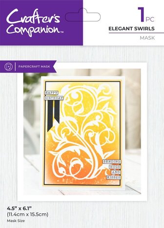 Crafter's Companion Elegant Swirls Masking Stencil (CC-MASK-ELSWI) Crafter's Companion Elegant Swirls Masking Stencil (CC-MASK-ELSWI)