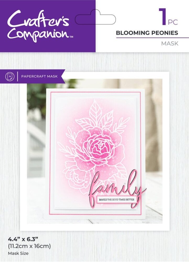 Crafter's Companion Blooming Peonies Masking Stencil (CC-MASK-BLPEO)