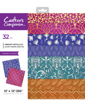 Crafter's Companion Vibrant Metallics 12x12 Inch Luxury Mirror Card (CC-LMC12-VIME) Crafter's Companion Vibrant Metallics 12x12 Inch Luxury Mirror Card (CC-LMC12-VIME)