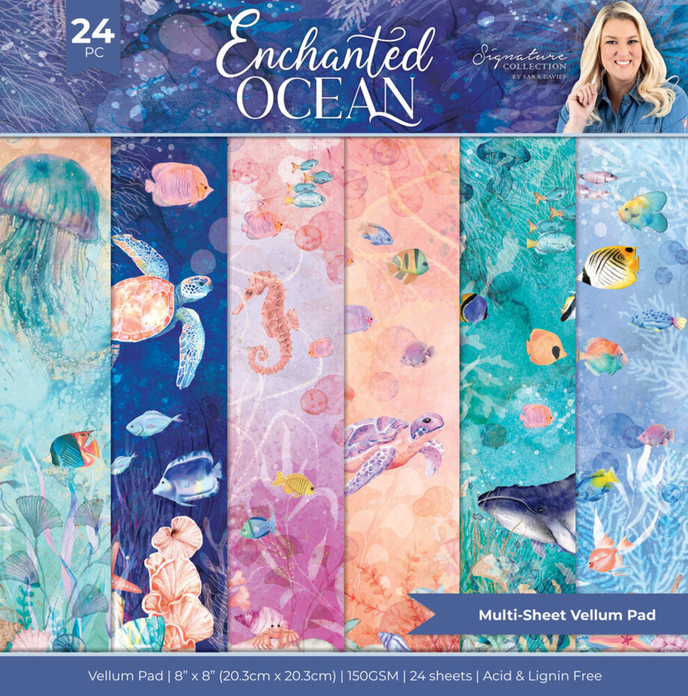Crafter's Companion Enchanted Ocean 8x8 Inch Vellum Pad (S-EO-VELPAD8) Crafter's Companion Enchanted Ocean 8x8 Inch Vellum Pad (S-EO-VELPAD8)
