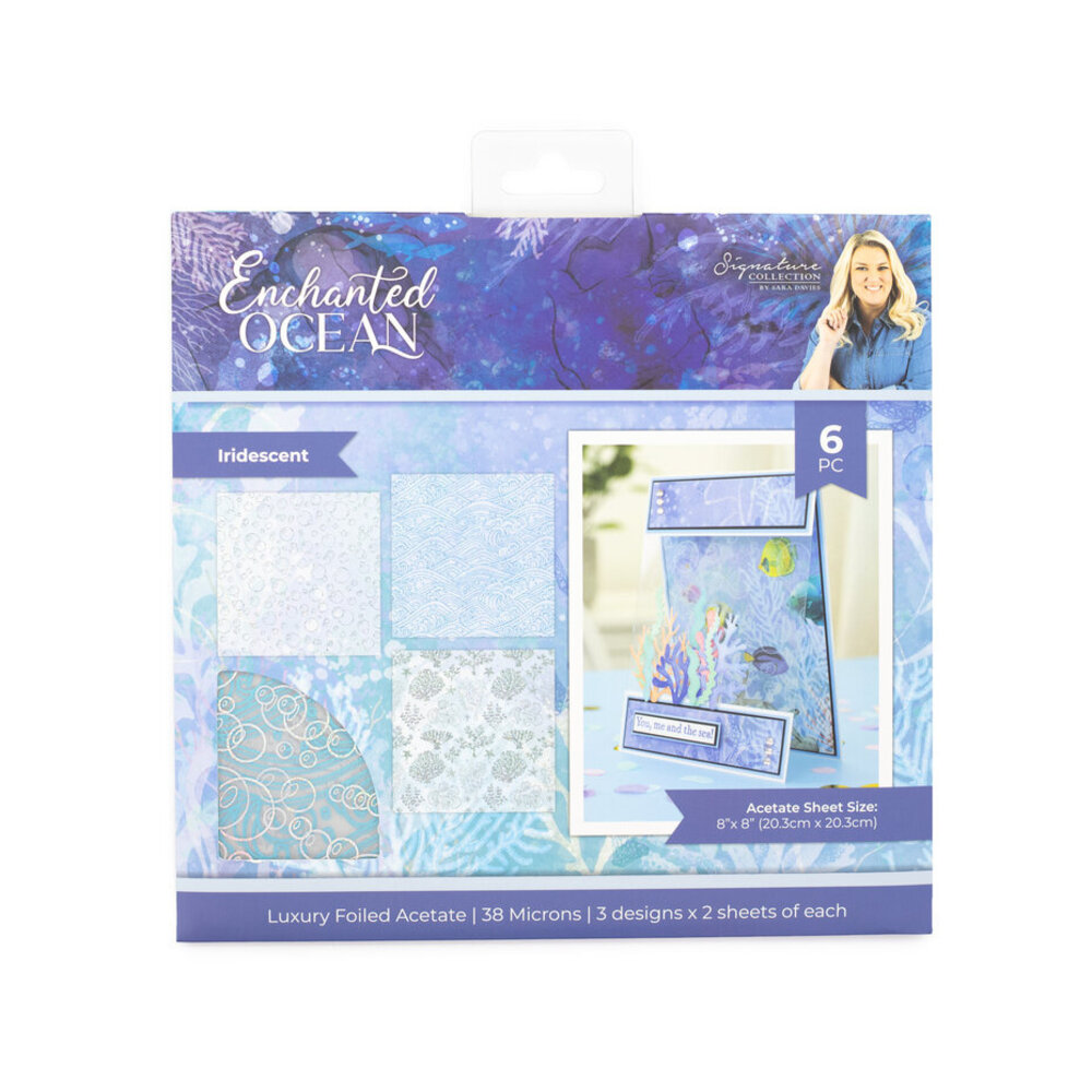 Crafter's Companion Enchanted Ocean 8x8 Inch Luxury Foiled Acetate (S-EO-ACE8-LUXF-I)