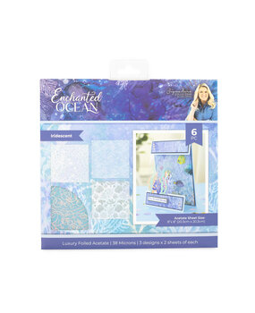 Crafter's Companion Enchanted Ocean 8x8 Inch Luxury Foiled Acetate (S-EO-ACE8-LUXF-I)