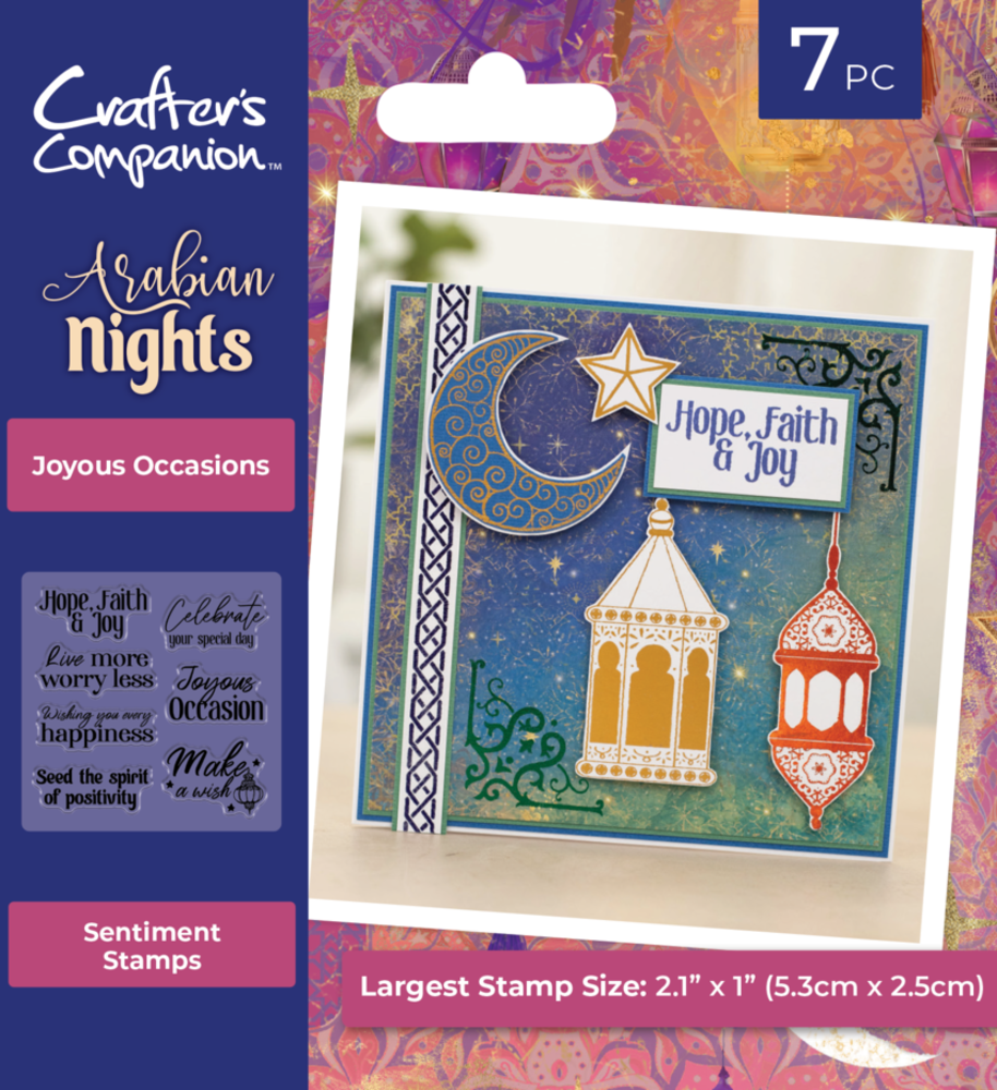 Crafter's Companion Arabian Nights Clear Stamps Joyous Occasions (AN-CA-ST-JOOC)