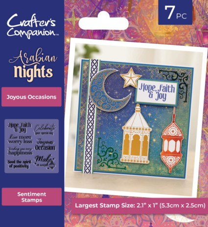 Crafter's Companion Arabian Nights Clear Stamps Joyous Occasions (AN-CA-ST-JOOC)