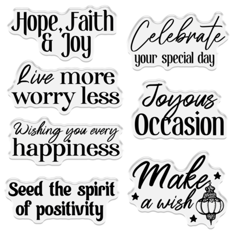 Crafter's Companion Arabian Nights Clear Stamps Joyous Occasions (AN-CA-ST-JOOC)