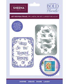Sheena Bold Florals Dies Art Nouveau Frame (SD-ITF-BF-MD-ANF) Sheena Bold Florals Dies Art Nouveau Frame (SD-ITF-BF-MD-ANF)