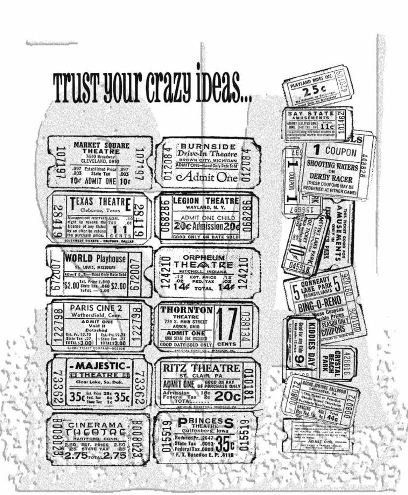 Stampers Anonymous Cling Stamps Admit One (CMS003) Stampers Anonymous Cling Stamps Admit One (CMS003)