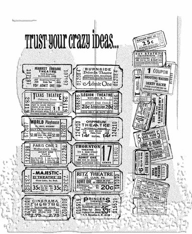 Stampers Anonymous Cling Stamps Admit One (CMS003) Stampers Anonymous Cling Stamps Admit One (CMS003)