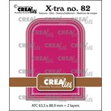 Crealies X-tra Dies ATC Afgeronde Hoeken Met Kleine Streepjes (CLXtra82)