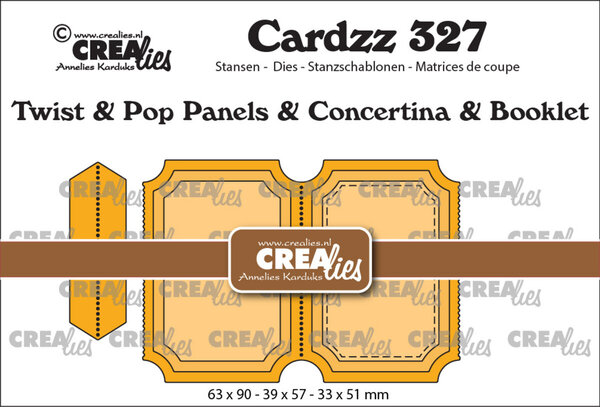 Crealies Cardzz Dies Concertina & Booklet B3 (CLCZ327) Crealies Cardzz Dies Concertina & Booklet B3 (CLCZ327)