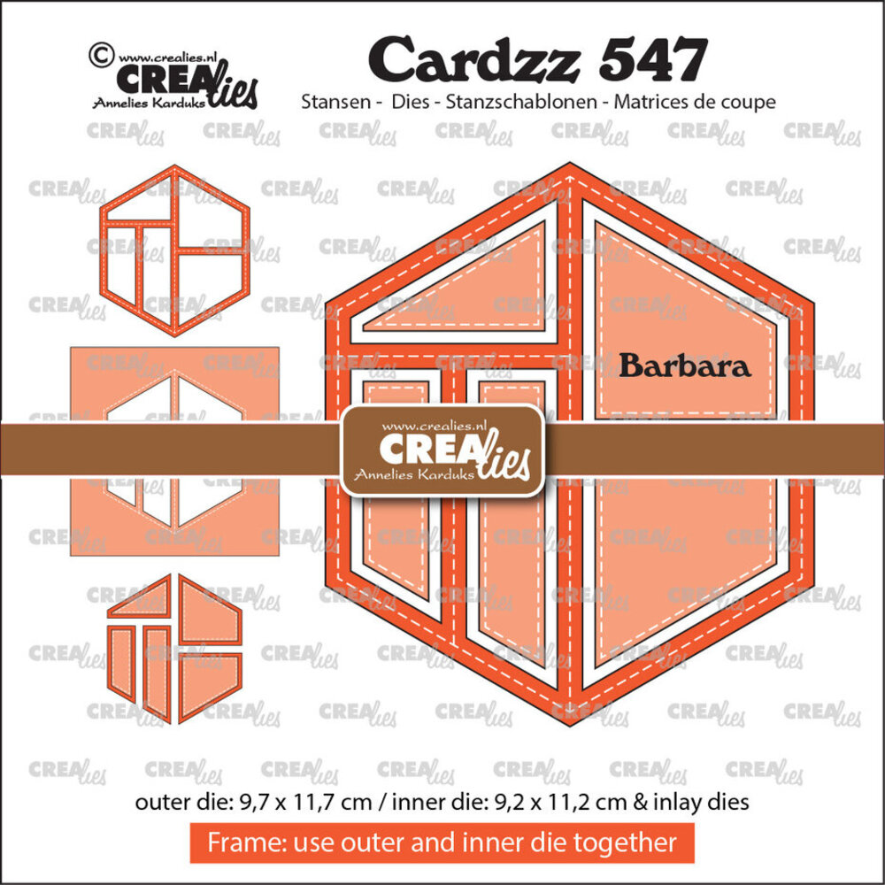 Crealies Cardzz Dies Hexagon Barbara (CLCZ547) Crealies Cardzz Dies Hexagon Barbara (CLCZ547)