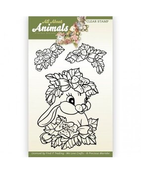 Precious Marieke All About Animals Clear Stamp Set Bunny (PMCS10052)