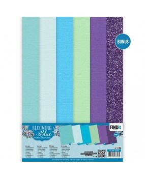 Yvonne Creations Blooming Blue A4 Linen Cardstock Pack (YC-A4-10026)