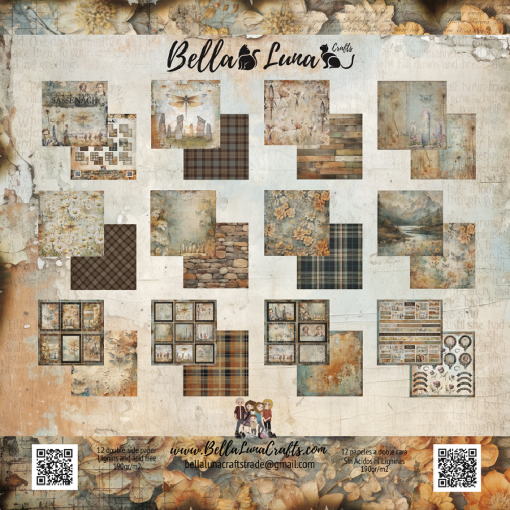 Bella Luna Crafts Sassenbach Basics 12x12 Inch Collection Pack (BLC-0043)