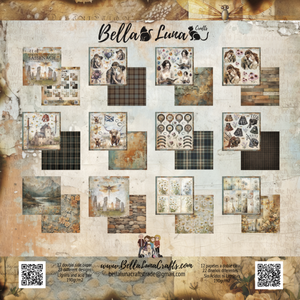 Bella Luna Crafts Sassenbach Die Cuts 8x8 Inch Collection Pack (BLC-0043/R) Bella Luna Crafts Sassenbach Die Cuts 8x8 Inch Collection Pack (BLC-0043/R)