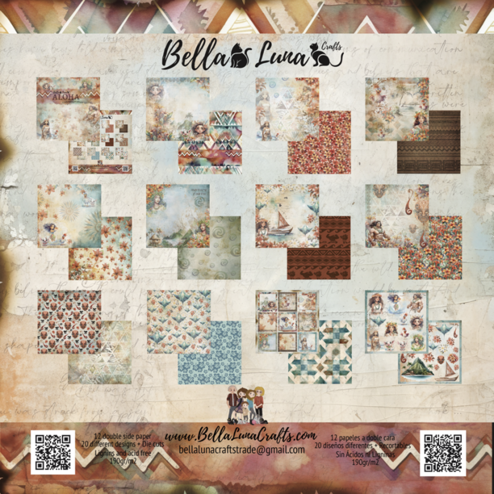 Bella Luna Crafts Aloha 8x8 Inch Collection Pack (BLC-0044/S) Bella Luna Crafts Aloha 8x8 Inch Collection Pack (BLC-0044/S)