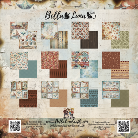 Bella Luna Crafts Aloha Basics 8x8 Inch Collection Pack (BLC-0045/S) Bella Luna Crafts Aloha Basics 8x8 Inch Collection Pack (BLC-0045/S)
