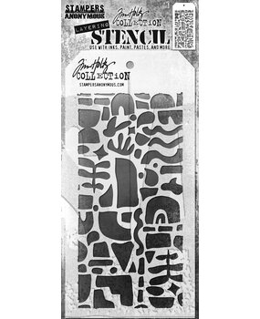 Stampers Anonymous Tim Holtz Cutout Shapes 2 Layering Stencil (THS177) Stampers Anonymous Tim Holtz Cutout Shapes 2 Layering Stencil (THS177)