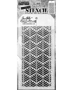 Stampers Anonymous Tim Holtz Deco Leaf Layering Stencil (THS181)