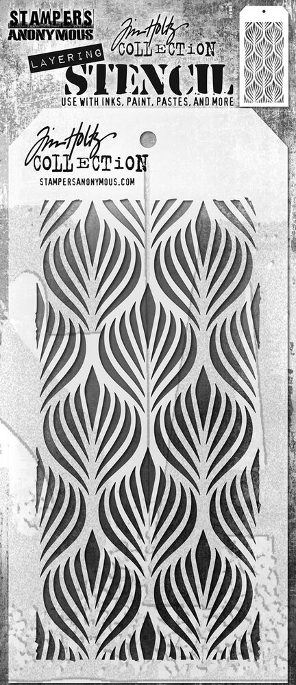 Stampers Anonymous Tim Holtz Deco Feather Layering Stencil (THS183) Stampers Anonymous Tim Holtz Deco Feather Layering Stencil (THS183)