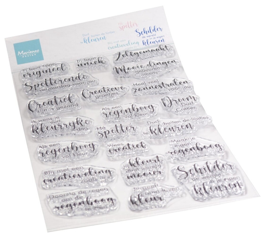 Marianne Design Clear Stamps Kleurige Groetjes (CS1166)