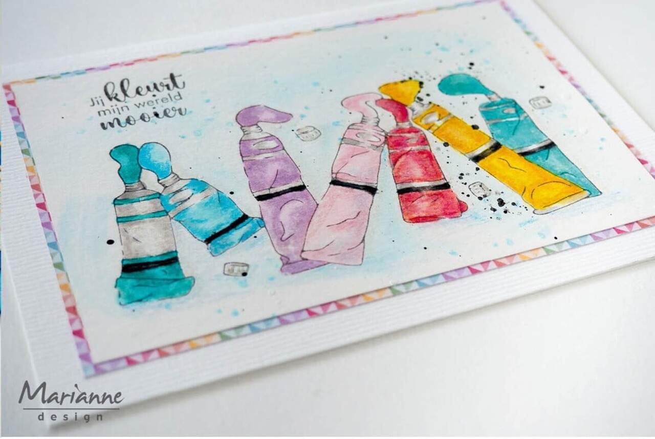 Marianne Design Clear Stamps Kleurige Groetjes (CS1166)