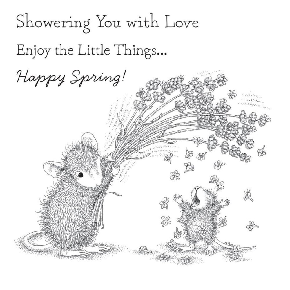 Spellbinders House-Mouse Designs Flower Shower Cling Rubber Stamp (RSC-023) Spellbinders House-Mouse Designs Flower Shower Cling Rubber Stamp (RSC-023)