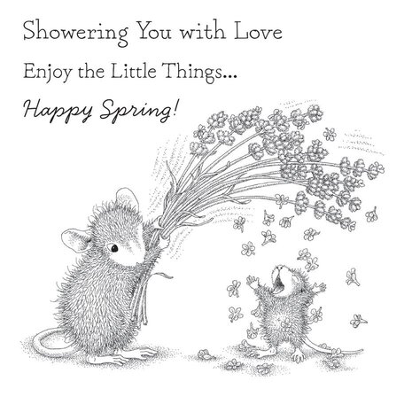 Spellbinders House-Mouse Designs Flower Shower Cling Rubber Stamp (RSC-023) Spellbinders House-Mouse Designs Flower Shower Cling Rubber Stamp (RSC-023)
