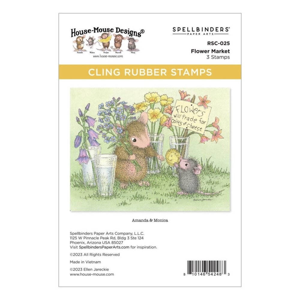 Spellbinders House-Mouse Designs Flower Market Cling Rubber Stamp (RSC-025) Spellbinders House-Mouse Designs Flower Market Cling Rubber Stamp (RSC-025)