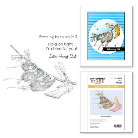 Spellbinders House-Mouse Designs Breezy Day Cling Rubber Stamp (RSC-026) Spellbinders House-Mouse Designs Breezy Day Cling Rubber Stamp (RSC-026)