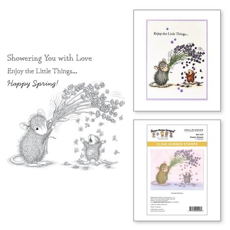 Spellbinders House-Mouse Designs Spring Has Sprung Rubber Stamp Bundle (BD-0847)