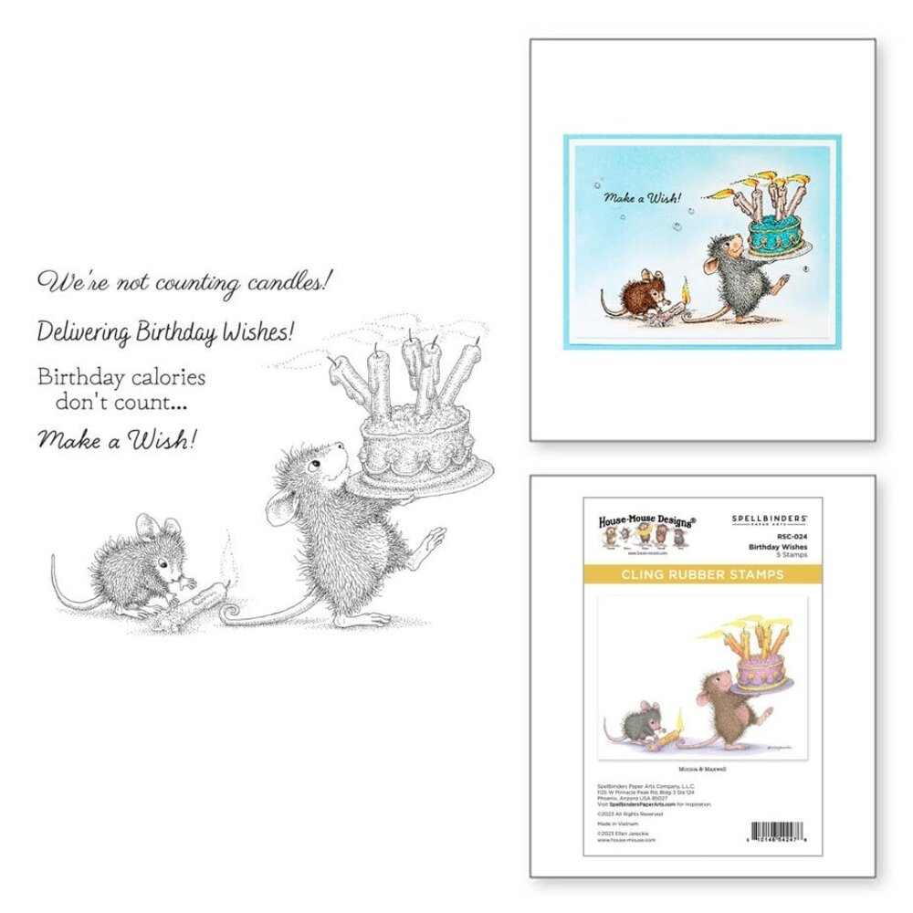 Spellbinders House-Mouse Designs Spring Has Sprung Rubber Stamp Bundle (BD-0847)