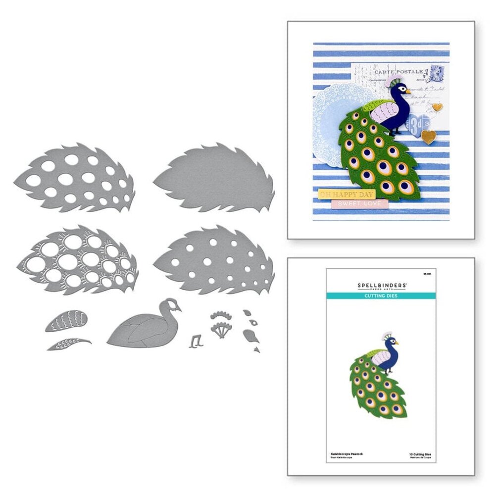 Spellbinders Kaleidoscope Peacock Dies (S5-631)