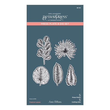 Spellbinders Propagation Garden Tropical Leaves Press Plate & Die Set (BP-155)