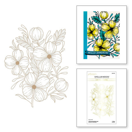 Spellbinders Glimmering Flowers Buttercups Glimmer Hot Foil Plate (GLP-435)