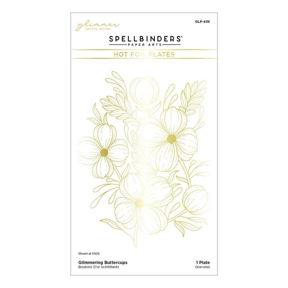 Spellbinders Glimmering Flowers Buttercups Glimmer Hot Foil Plate (GLP-435)